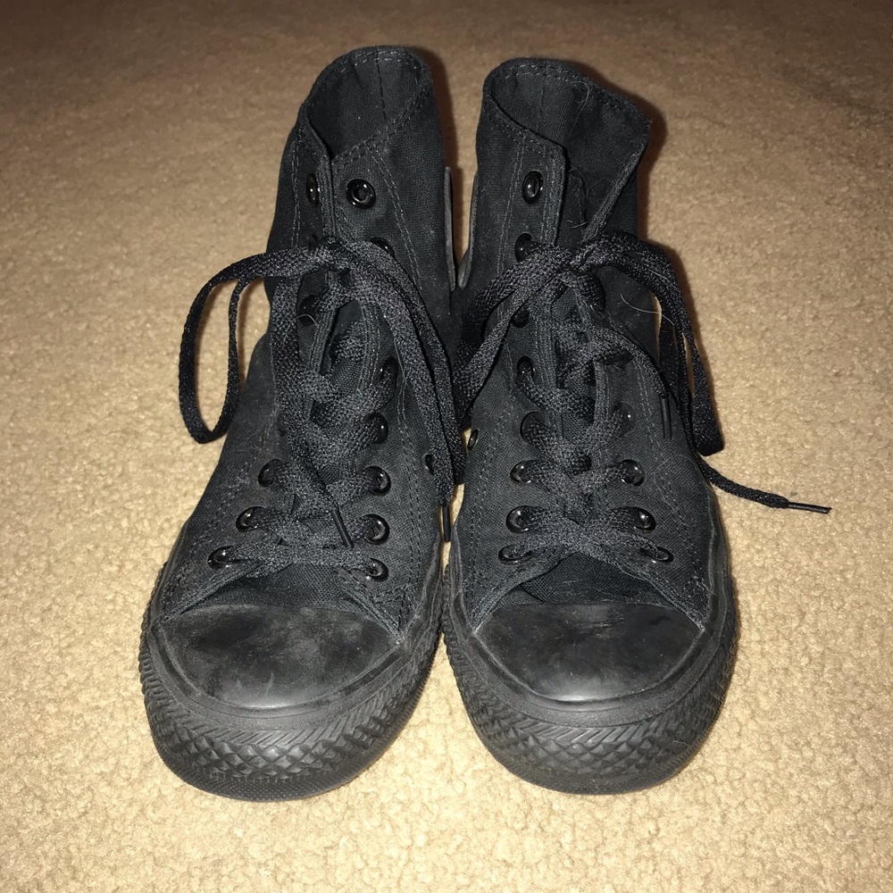 All Black Converse High Tops